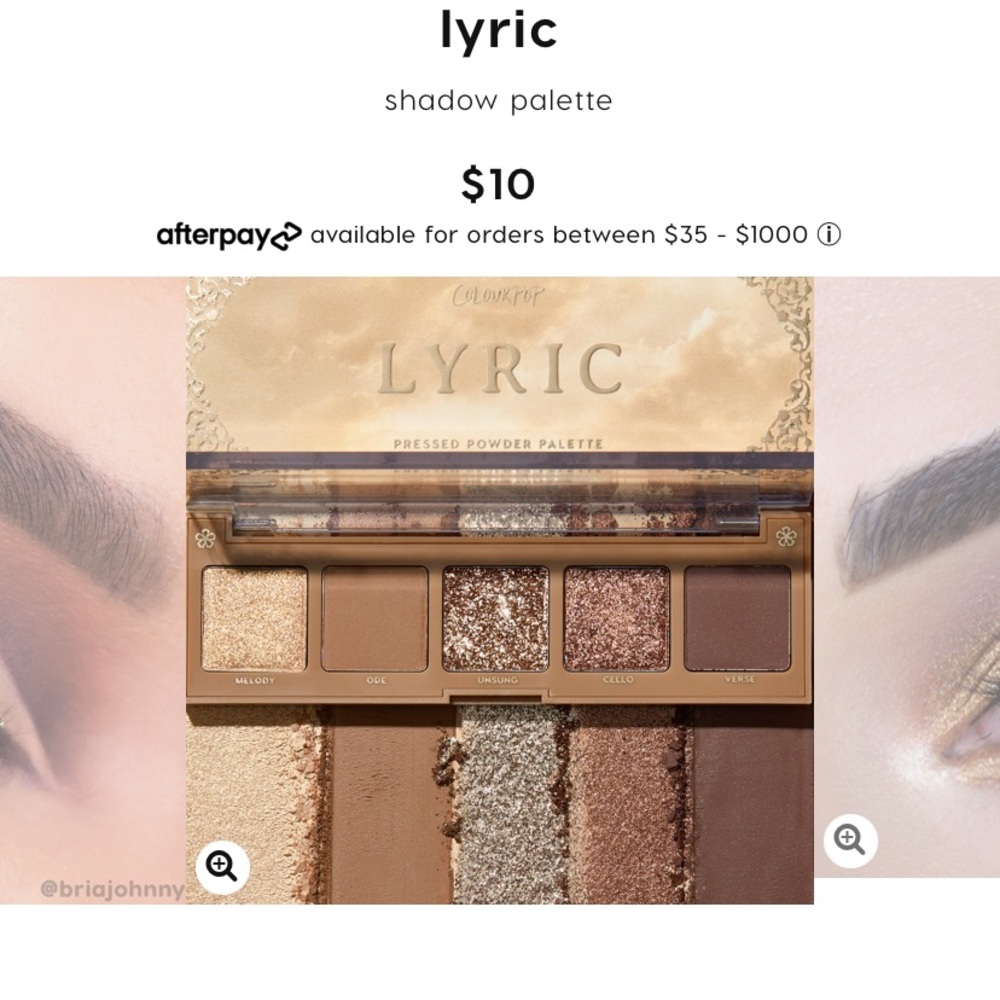 Colourpop Lyric Palette